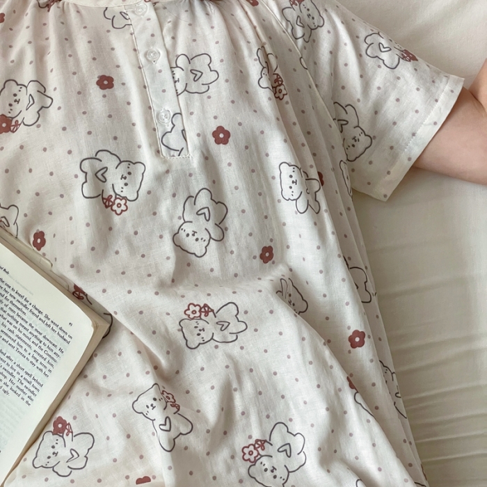 91家纺网 家纺一手货源 找家纺 源启 2023新款 居家服 布丁熊