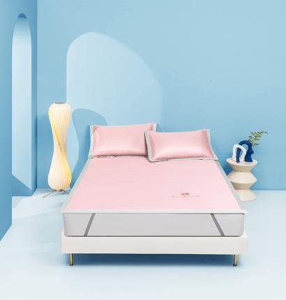 91家纺网 家纺一手货源 找家纺 （总）春晓2024新款加厚1800D凉感冰丝山茶花抗菌凉席