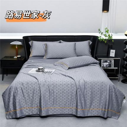91家纺网 家纺一手货源 找家纺 （总）赛丽雅 2023新款轻奢60s一字绣提花贡缎提花夏被四件套