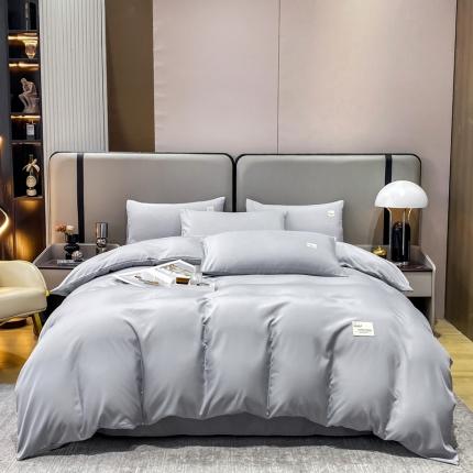 91家纺网 家纺一手货源 找家纺 （总）红日子2024新款水洗真丝四件套纯色天丝四件套