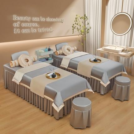 91家纺网 家纺一手货源 找家纺 不打烊2025新款冰丝美容床罩系列套件—冰丝A款控价198