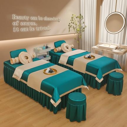 91家纺网 家纺一手货源 找家纺 不打烊2025新款冰丝美容床罩系列套件—冰丝A款控价198