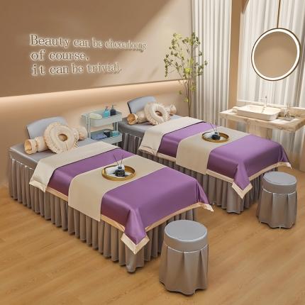 91家纺网 家纺一手货源 找家纺 不打烊2025新款冰丝美容床罩系列套件—冰丝A款控价198