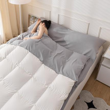 91家纺网 家纺一手货源 找家纺 慕澄2023新款水洗棉纯色酒店隔脏旅行睡袋 睡袋-绅士灰