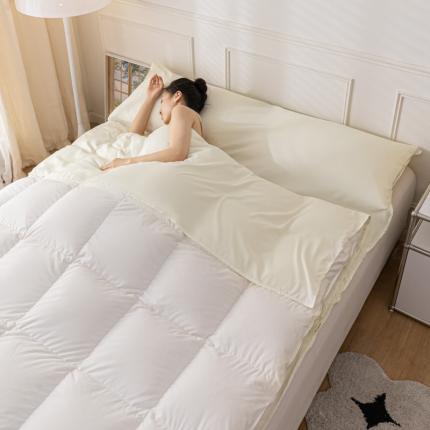 91家纺网 家纺一手货源 找家纺 慕澄2023新款水洗棉纯色酒店隔脏旅行睡袋 睡袋-象牙白