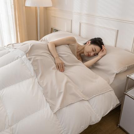 慕澄2023新款水洗棉纯色酒店隔脏旅行睡袋 睡袋-奶咖色