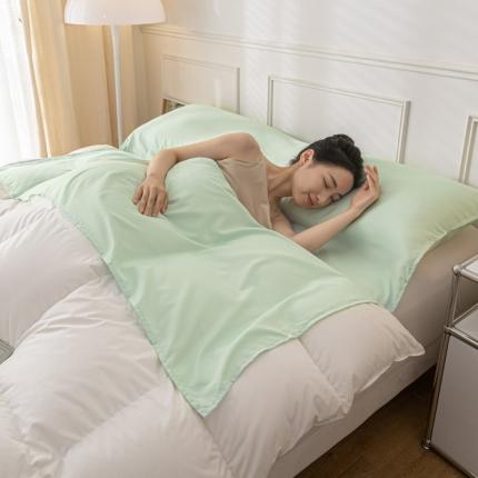 慕澄2023新款水洗棉纯色酒店隔脏旅行睡袋 睡袋-清新绿