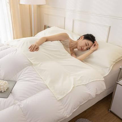 慕澄2023新款水洗棉纯色酒店隔脏旅行睡袋 睡袋-象牙白