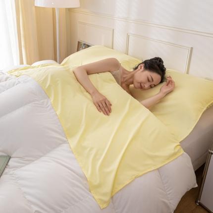 慕澄2023新款水洗棉纯色酒店隔脏旅行睡袋 睡袋-星空黄