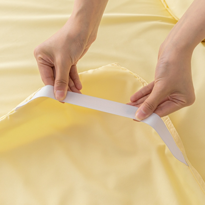 91家纺网 家纺一手货源 找家纺 慕澄2023新款水洗棉纯色酒店隔脏旅行睡袋 睡袋-星空黄