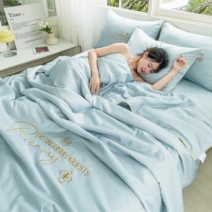 91家纺网 家纺一手货源 找家纺 （总）简爱家纺 2025新款花缦水洗真丝夏被四件套