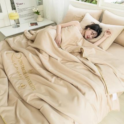 91家纺网 家纺一手货源 找家纺 （总）简爱家纺 2025新款花缦水洗真丝夏被四件套