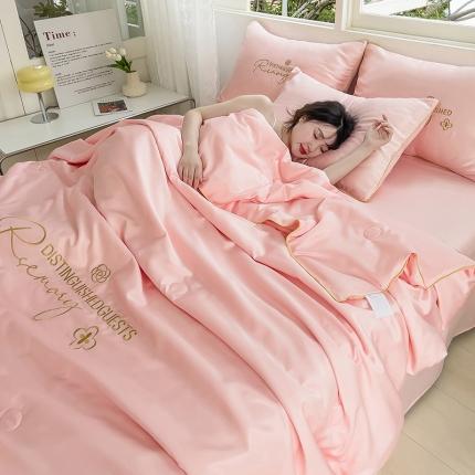 91家纺网 家纺一手货源 找家纺 （总）简爱家纺 2025新款花缦水洗真丝夏被四件套