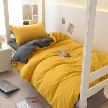 91家纺网 家纺一手货源 找家纺 （总）天之爱 2023新款亲肤磨毛双拼三件套学生宿舍上下铺六件套