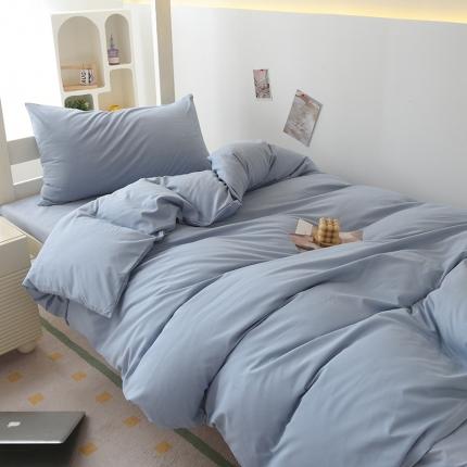 91家纺网 家纺一手货源 找家纺 （总）天之爱 2023新款亲肤磨毛双拼三件套学生宿舍上下铺六件套