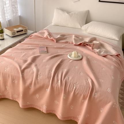 91家纺网 家纺一手货源 找家纺 （总）爱丽丝 2023新款A类全棉针织提花夏被多功能盖毯