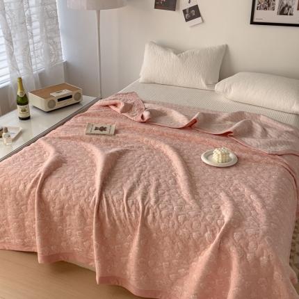 91家纺网 家纺一手货源 找家纺 （总）爱丽丝 2023新款A类全棉针织提花夏被多功能盖毯