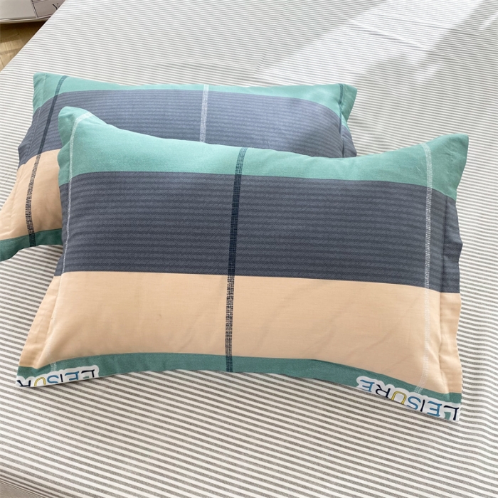 91家纺网 家纺一手货源 找家纺 多品家纺 2023新款12868全棉双针单枕套 创想未来