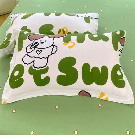 多品家纺 2023新款12868全棉双针单枕套 多米乐