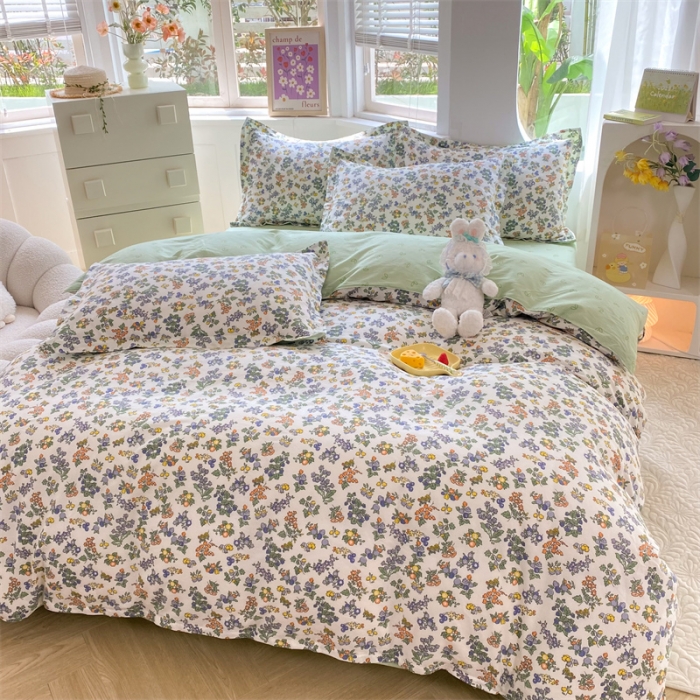 91家纺网 家纺一手货源 找家纺 多品家纺 2023新款12868全棉双针单枕套 繁花蔓意