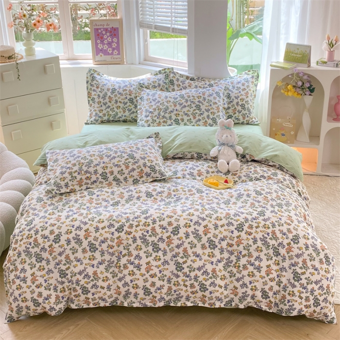 91家纺网 家纺一手货源 找家纺 多品家纺 2023新款12868全棉双针单枕套 繁花蔓意