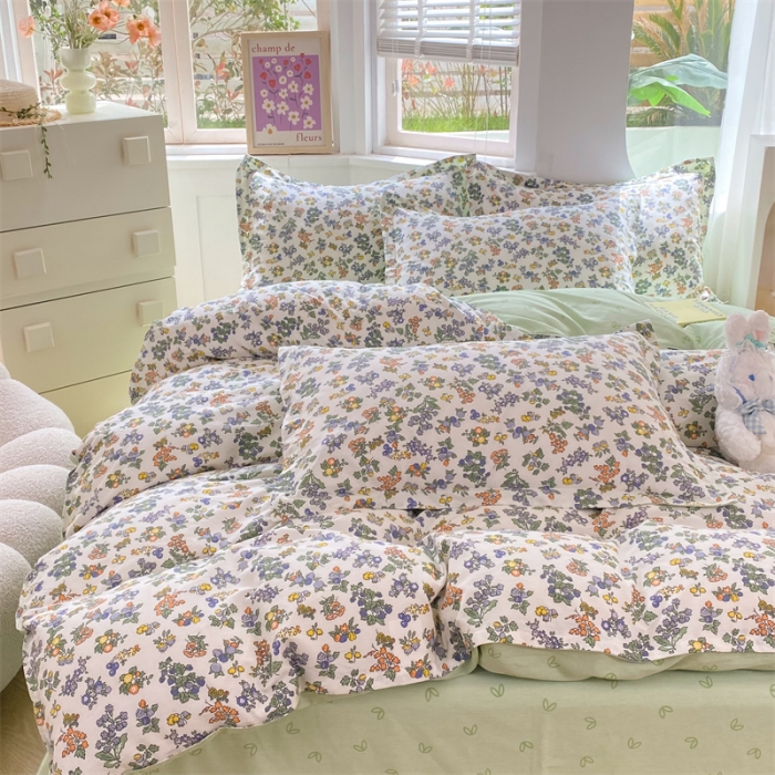 91家纺网 家纺一手货源 找家纺 多品家纺 2023新款12868全棉双针单枕套 繁花蔓意