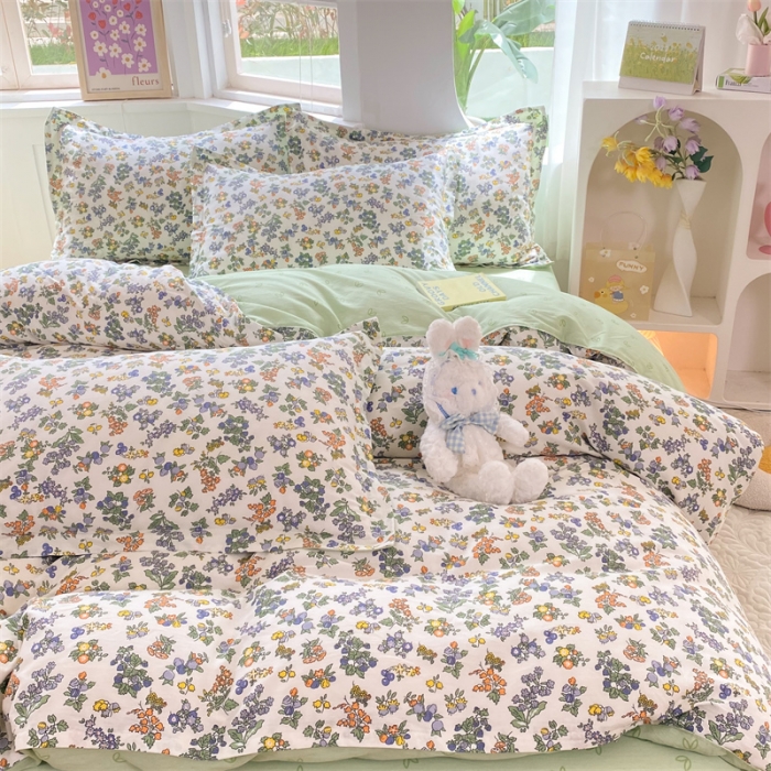 91家纺网 家纺一手货源 找家纺 多品家纺 2023新款12868全棉双针单枕套 繁花蔓意