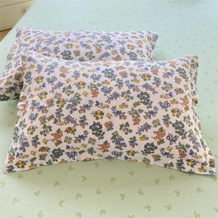 91家纺网 家纺一手货源 找家纺 多品家纺 2023新款12868全棉双针单枕套 繁花蔓意