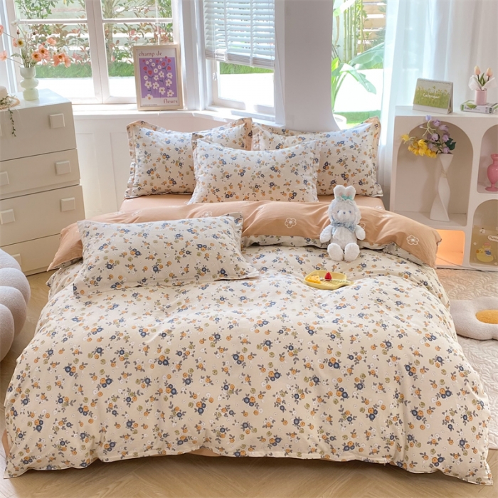 91家纺网 家纺一手货源 找家纺 多品家纺 2023新款12868全棉双针单枕套 粉墨年华