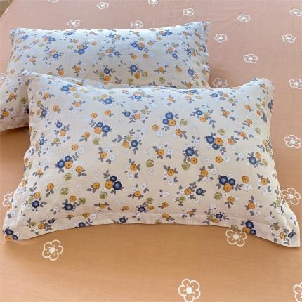 多品家纺 2023新款12868全棉双针单枕套 粉墨年华