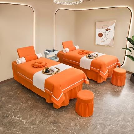 维琪尔 2023新款荷兰尼美容床罩四件套 爱马士橙