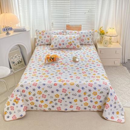 91家纺网 家纺一手货源 找家纺 （总）凡客 2023新款全棉印花床盖三件套学生宿舍