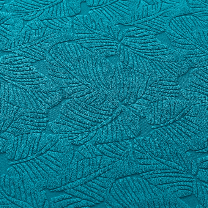 91家纺网 家纺一手货源 找家纺 千彤 2023新款 裙边-小树叶系列-沙发笠 沙发套罩 孔雀蓝