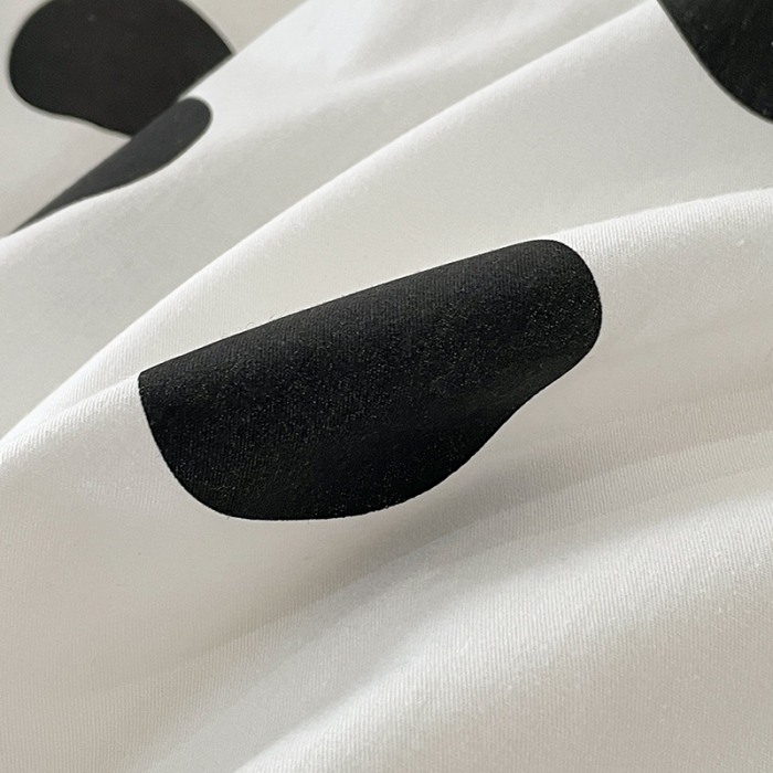 91家纺网 家纺一手货源 找家纺 桃子 2023新款仙气奶油碎花少女心韩版花边纯棉四件套 花边-波点