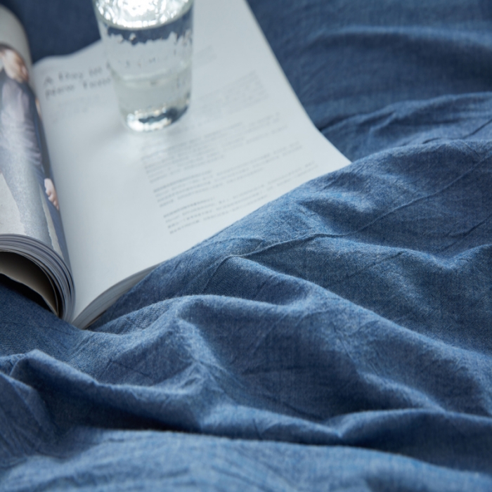 91家纺网 家纺一手货源 找家纺 老张新疆棉花被 热卖AA类无印可拆卸冬被 牛仔蓝