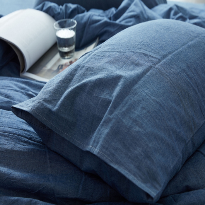 91家纺网 家纺一手货源 找家纺 老张新疆棉花被 热卖AA类无印可拆卸冬被 牛仔蓝