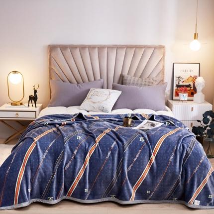 91家纺网 家纺一手货源 找家纺 （总）肖恩毯业 2025新款印花雪貂绒毛毯沙发盖毯午睡毯子