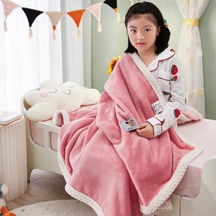 91家纺网 家纺一手货源 找家纺 （总）肖恩毯业 2025新款双面牛奶绒儿童披肩毯办公室午睡毛毯