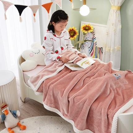 91家纺网 家纺一手货源 找家纺 （总）肖恩毯业 2025新款双面牛奶绒儿童披肩毯办公室午睡毛毯