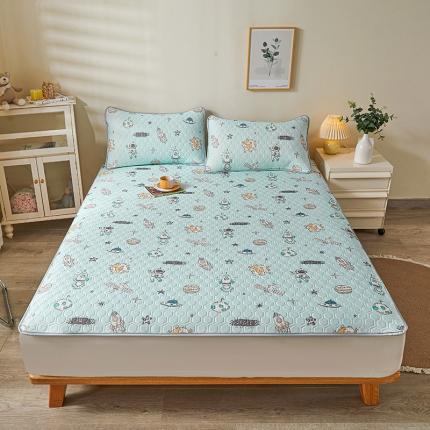 91家纺网 家纺一手货源 找家纺 （总）小萌虎 2023新款冰丝胶质凉席-床席款