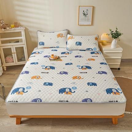 91家纺网 家纺一手货源 找家纺 （总）小萌虎 2023新款冰丝胶质凉席-床席款