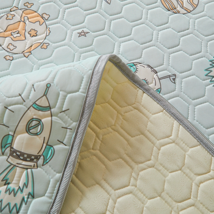 91家纺网 家纺一手货源 找家纺 小萌虎 2023新款冰丝胶质凉席-床席款 遨游太空