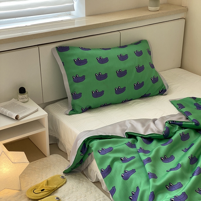 91家纺网 家纺一手货源 找家纺 （总）汇庭 2022新款单人天丝卡通印花夏被子被芯