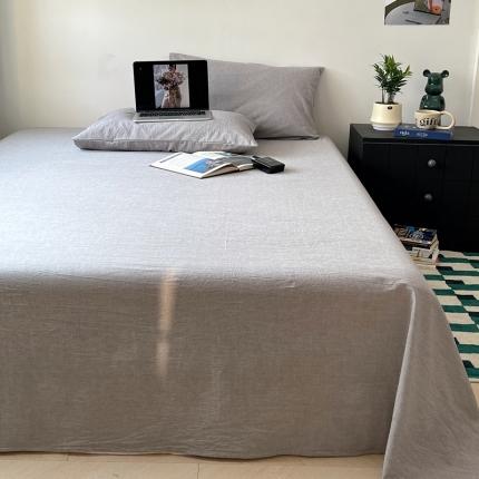 91家纺网 家纺一手货源 找家纺 新款全棉纯棉色织水洗棉床单单品及两三件套 纯烟灰