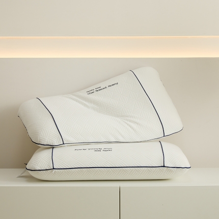 91家纺网 家纺一手货源 找家纺 （总）2023新款 针织牵引护颈枕 面包记忆枕芯 乳胶助眠枕头