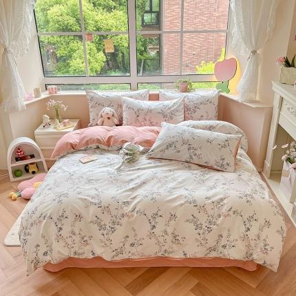 91家纺网 家纺一手货源 找家纺 柠馨 2023新款13376可爱系列全棉印花四件套 慕梅