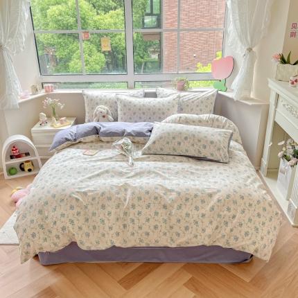 91家纺网 家纺一手货源 找家纺 柠馨 2023新款13376可爱系列全棉印花四件套 夜莹