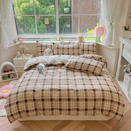 91家纺网 家纺一手货源 找家纺 柠馨 2023新款13376可爱系列全棉印花四件套 格调之旅