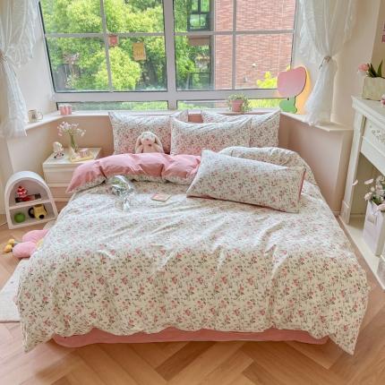 91家纺网 家纺一手货源 找家纺 柠馨 2023新款13376可爱系列全棉印花四件套 代珊