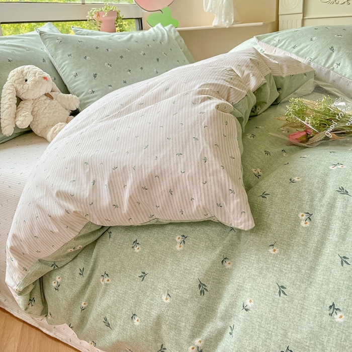 91家纺网 家纺一手货源 找家纺 柠馨 2023新款13376可爱系列全棉印花四件套 瑾瑜